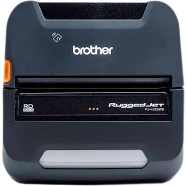 Brother RJ4250WBL RuggedJet Mobile 4 DT Printer, USB, Wi-Fi, Bluetooth/MFi, NFC Pairing