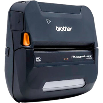 Brother RJ4250WBL RuggedJet Mobile 4" DT Printer, USB, Wi-Fi, Bluetooth/MFi, NFC Pairing
