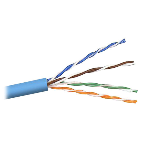 Belkin A7J704-1000-BLU Cat. 6 UTP Bulk Cable, 1000 ft, Copper Conductor, Blue
