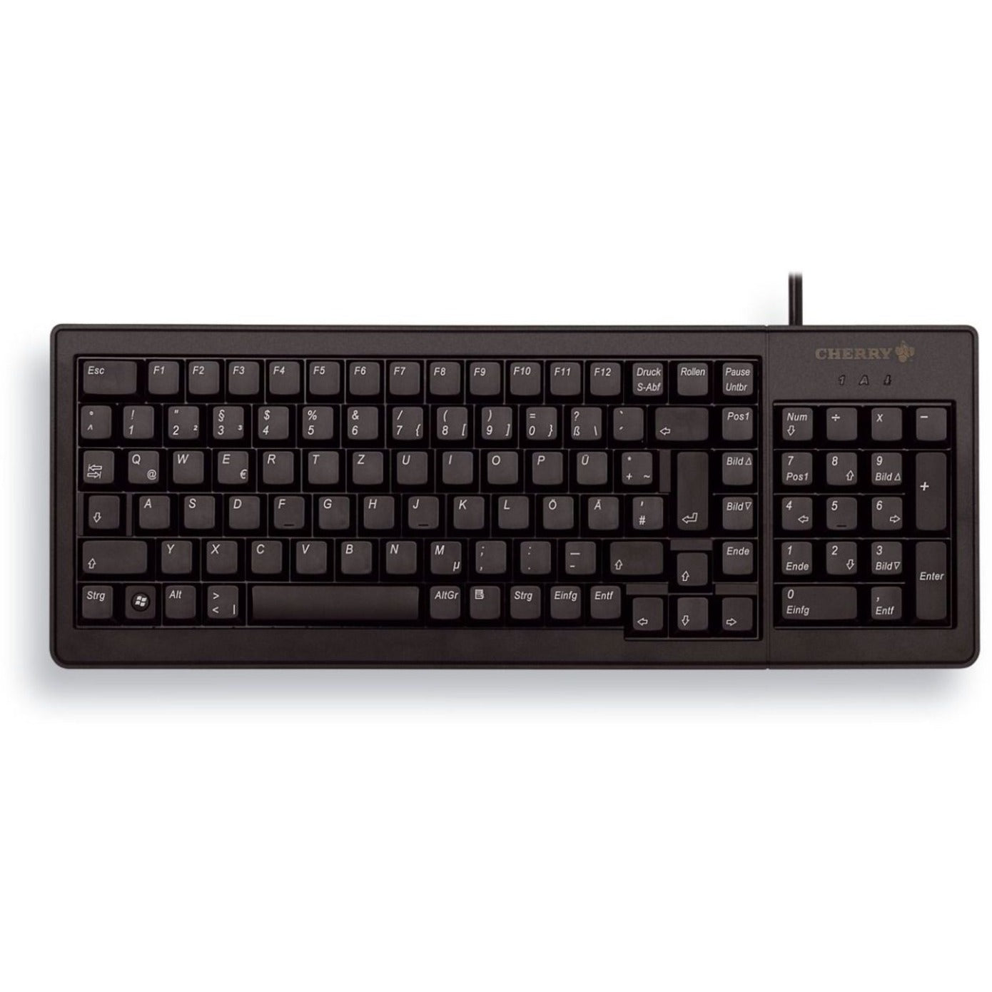 CHERRY G84-5200LCMEU-2 XS Complete Keyboard, Lightweight, Programmable Keys, Compact Keyboard