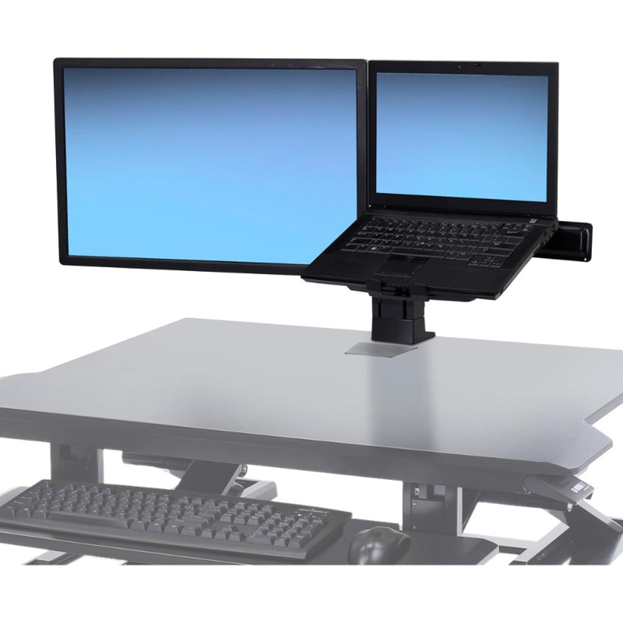 Ergotron 97-933-085 WorkFit LCD & Laptop Kit, Universal Desk Mount for LCD Display, Notebook - Black