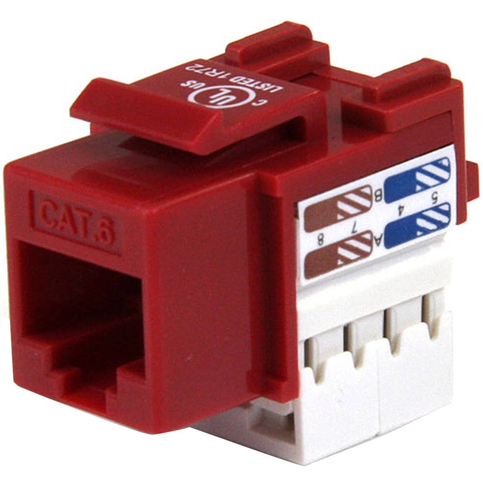StarTech.com C6KEY110RD 110 Punch Type Category 6 Keystone Jack - Red, Network Connector