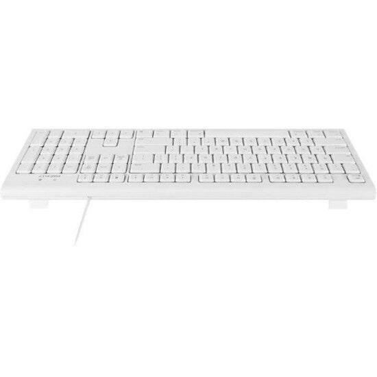 Macally QKEY White 104 Key Full Size USB Keyboard for Mac, Windows and Mac OS Compatible