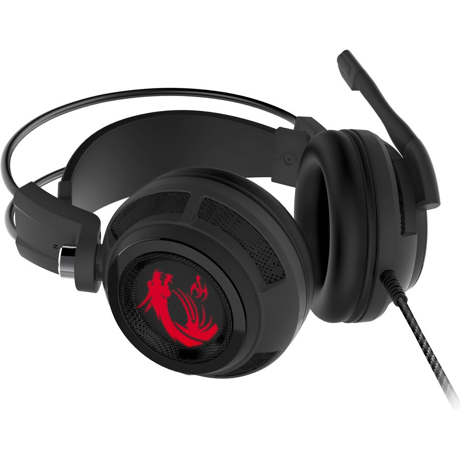 MSI DS502 Gaming Headset, Vibration, LED Lighting, Adjustable Microphone, Noise Reduction