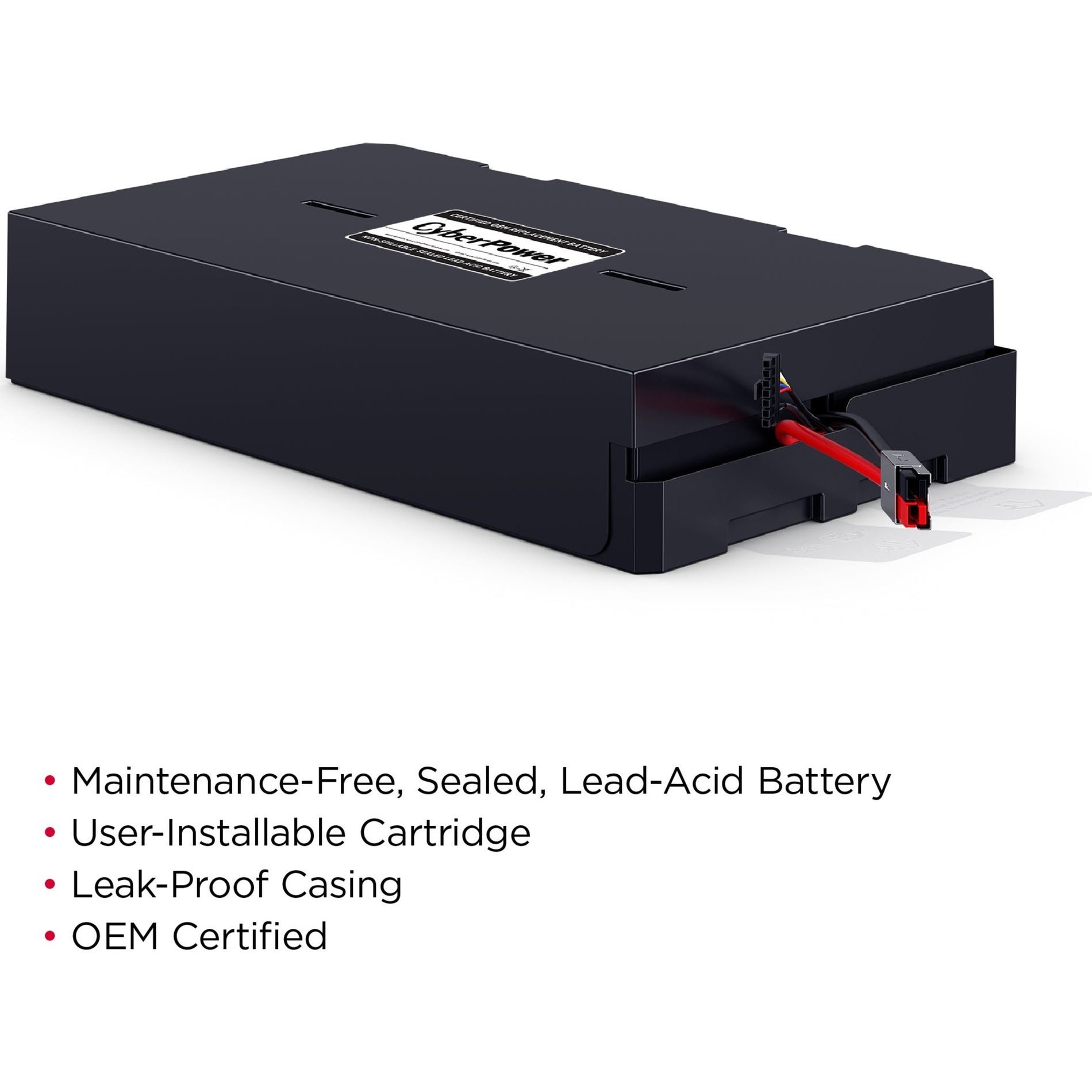 CyberPower RB1270X4H Battery Kit, 18 Month Limited Warranty, 7000mAh, Lead Acid