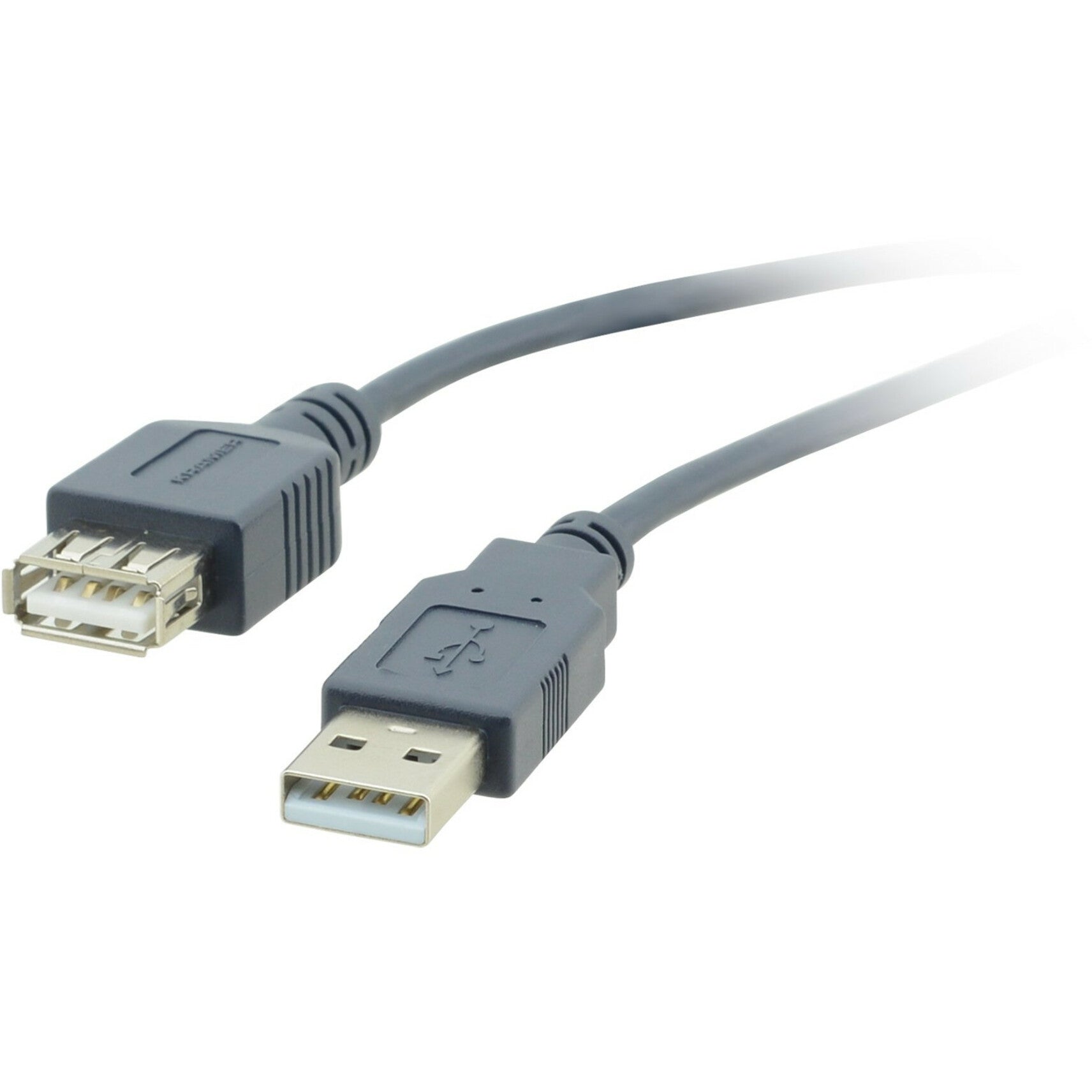 Kramer 96-02121010 USB 2.0 A (M) to A (F) Extension Cable, 10 ft, Strain Relief, EMI/RF Protection