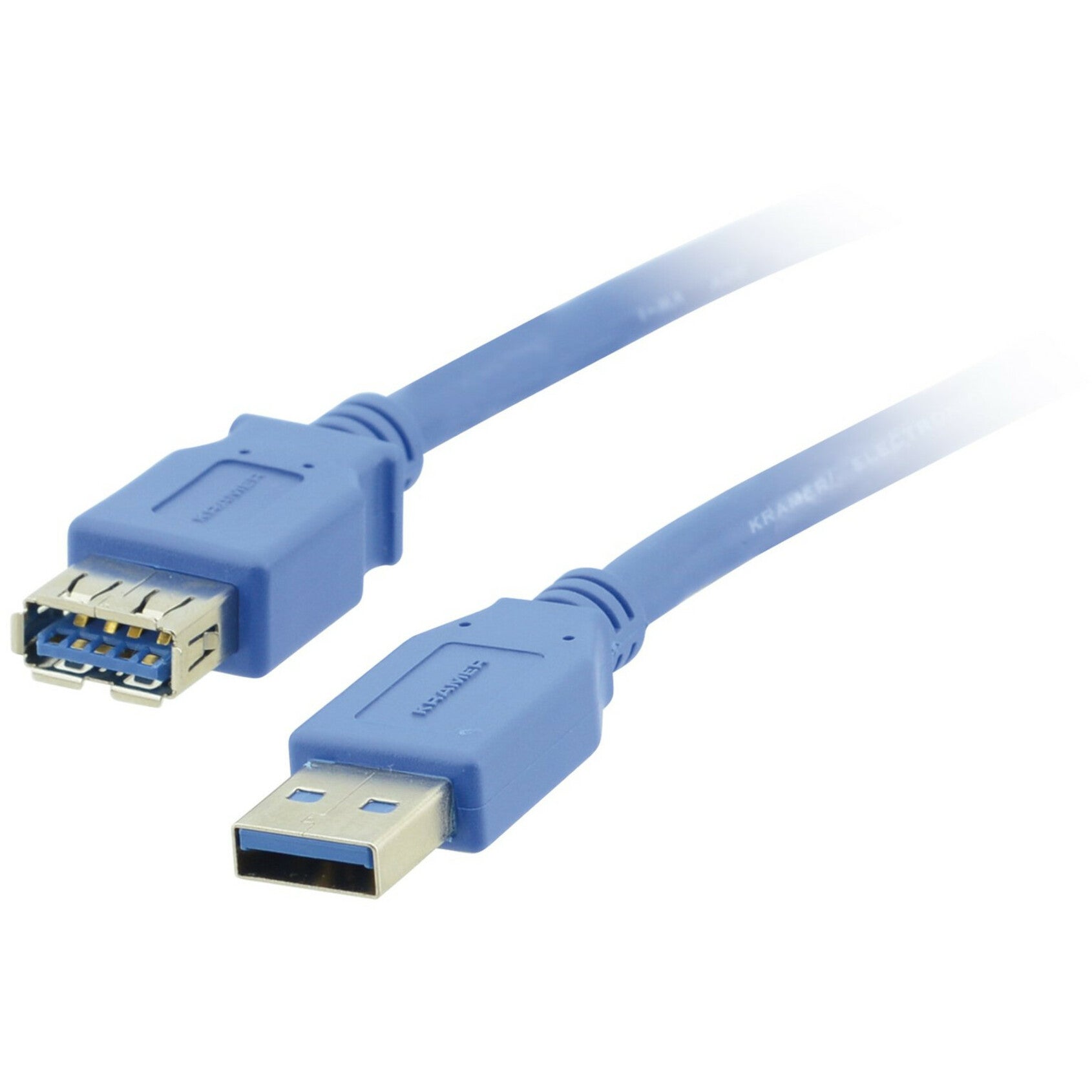 Kramer 96-02310006 USB 3.0 A (M) to A (F) Extension Cable, 6 ft, Strain Relief, EMI/RF Protection