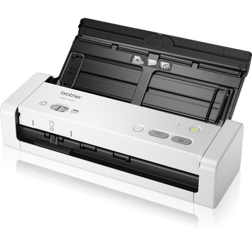 Brother ADS-1200 Compact Desktop Scanner, Color Duplex Scanning, 600 dpi Optical Resolution, 25 ppm/50 ipm Scan Speed