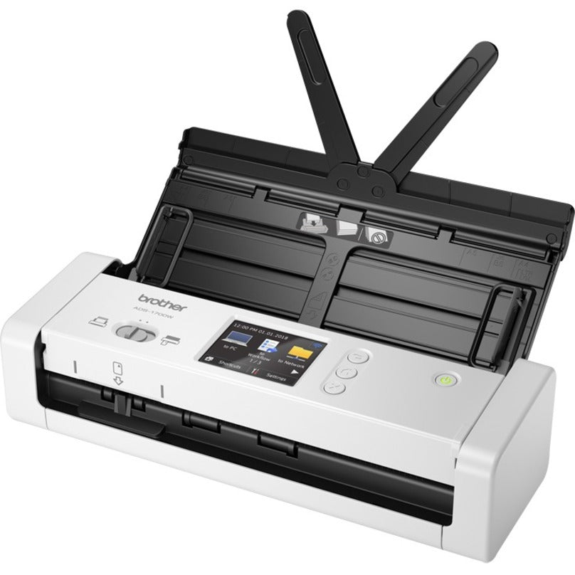 Brother ADS-1700W Wireless Compact Desktop Scanner, Color Duplex Scanning, ADF Capacity 20 Sheets