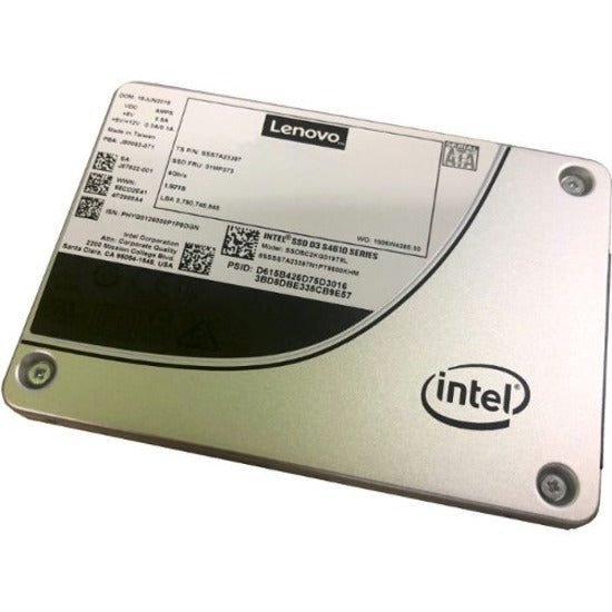 Lenovo 4XB7A13641 ThinkSystem 3.5" Intel S4610 960GB Mainstream SATA 6Gb Hot Swap SSD, High Performance Storage Solution