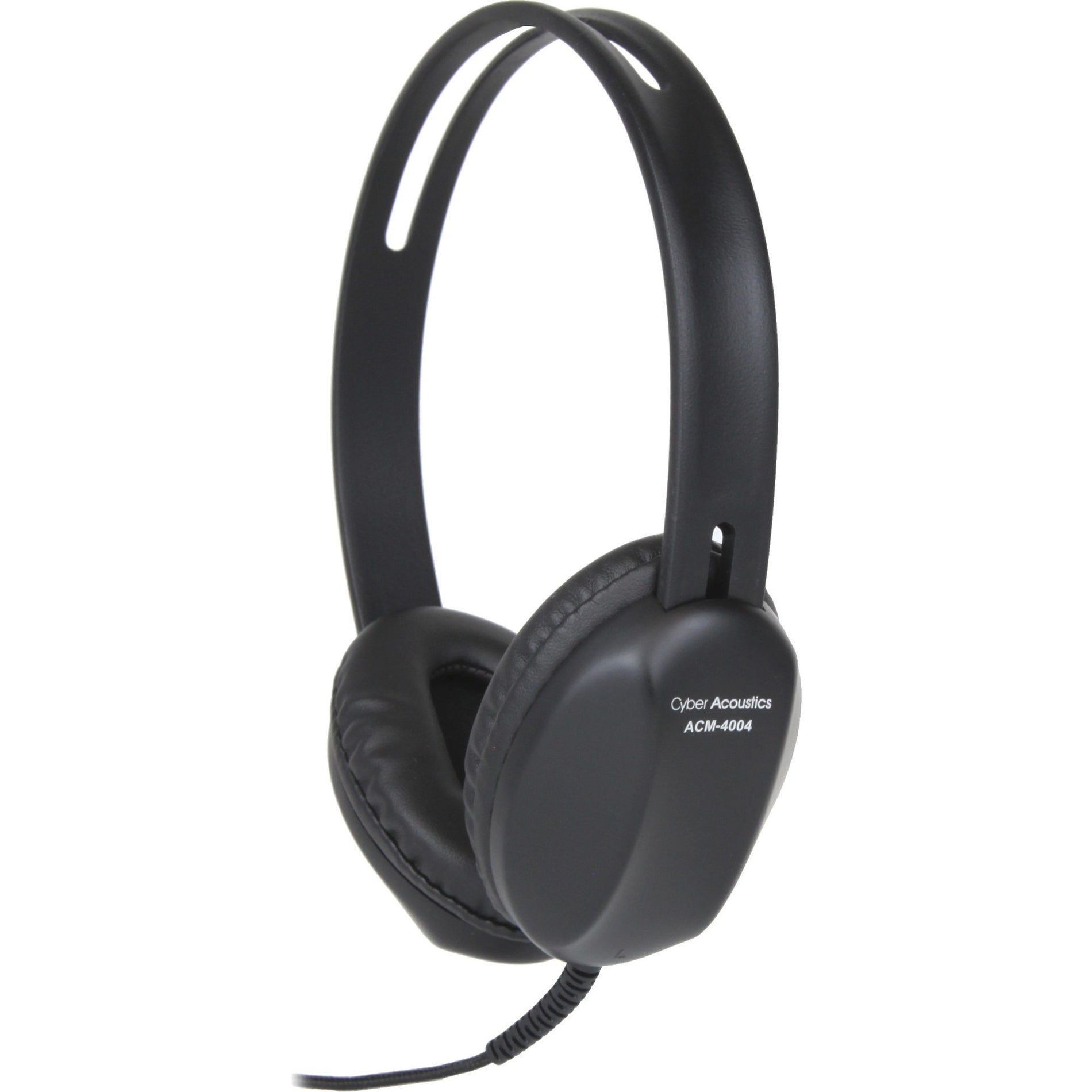 Cyber Acoustics ACM-4004 Stereo Headphone, Adjustable Headband, Durable, Binaural Over-the-head Design