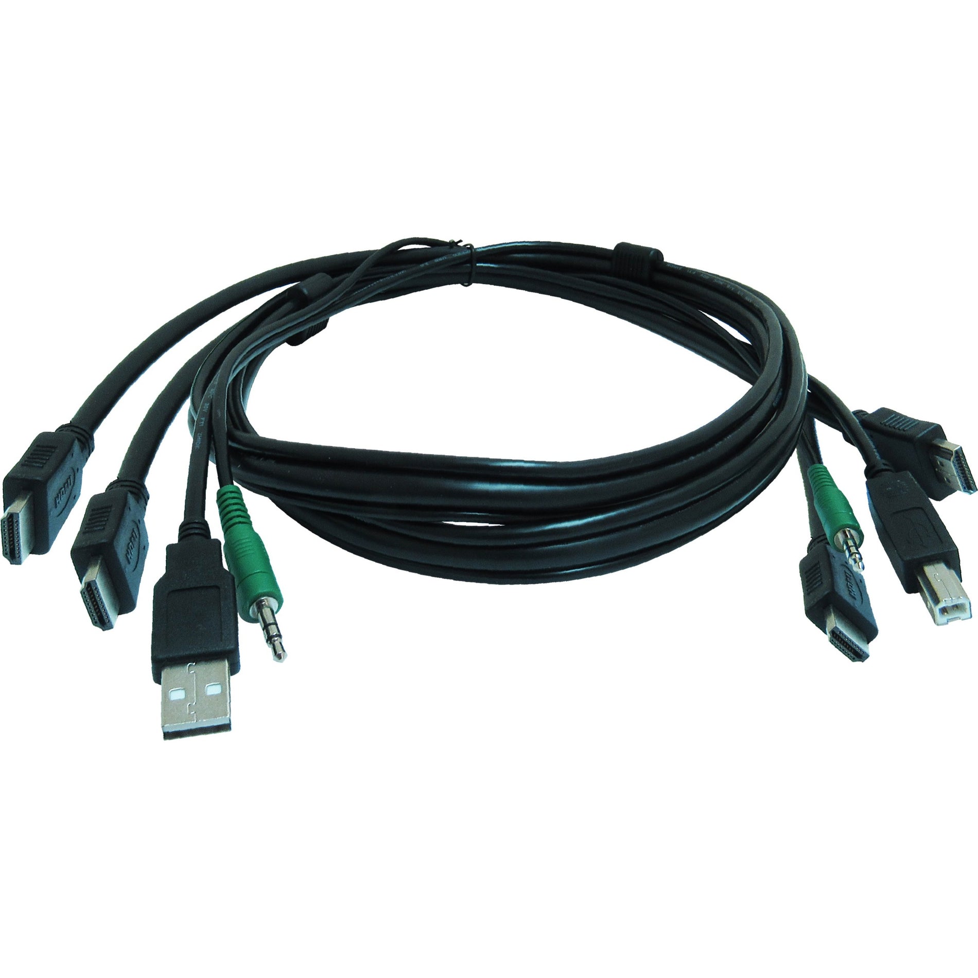 iPGARD CC2HDMMKVM10 10 ft KVM USB Dual HDMI Cable with Audio, Easy Plug-and-Play Solution for KVM Switches