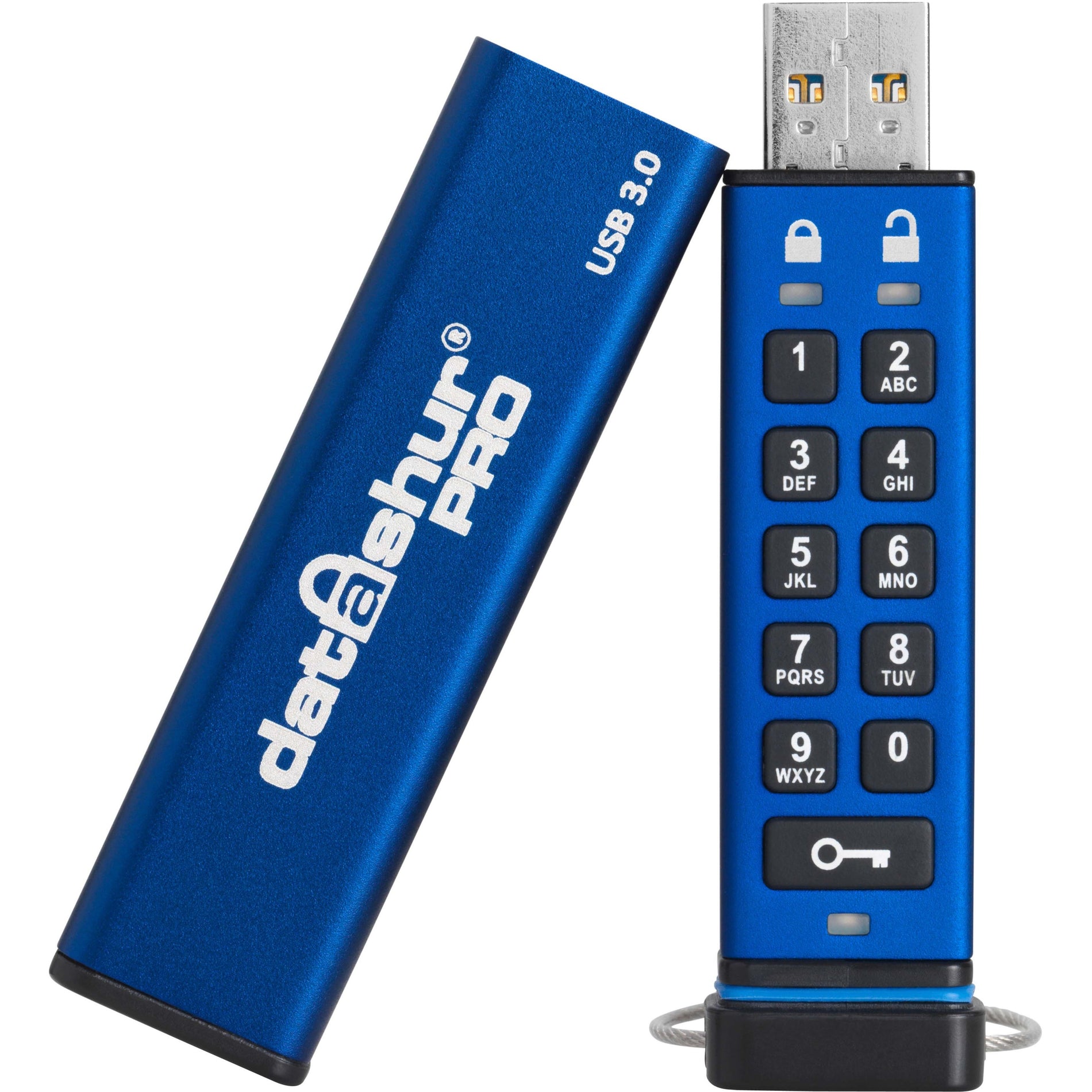 iStorage IS-FL-DA3-256-8 datAshur PRO 8GB USB 3.2 (Gen 1) Type A Flash Drive, Secure, FIPS 140-2 Level 3 Certified, Password Protected, Dust/Water Resistant