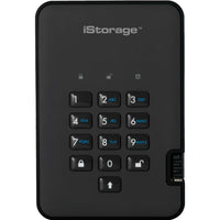 iStorage diskAshur2 2 TB Portable Rugged Hard Drive - 2.5" External - Phantom Black - TAA Compliant (IS-DA2-256-2000-B) Main image