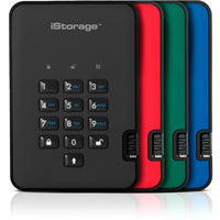 iStorage diskAshur2 3 TB Portable Rugged Hard Drive - 2.5" External - Black - TAA Compliant (IS-DA2-256-3000-B) Alternate-Image1 image