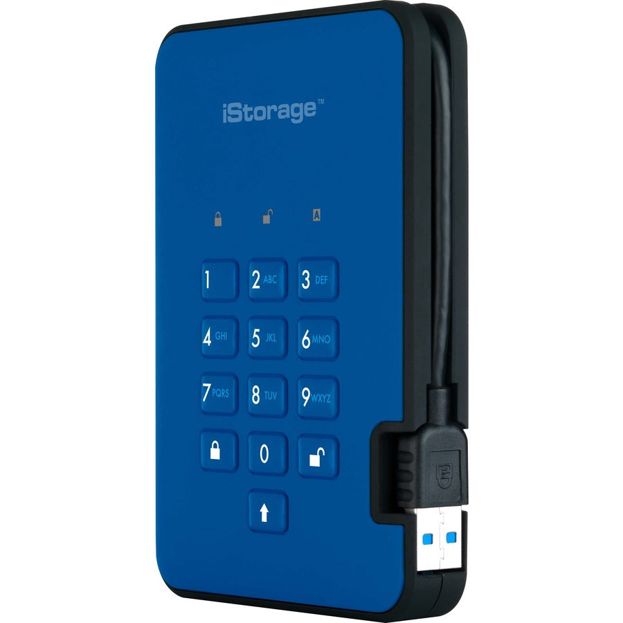 iStorage IS-DA2-256-1000-BE diskAshur2 Hard Drive, 1TB, USB 3.2, 256-bit Encryption