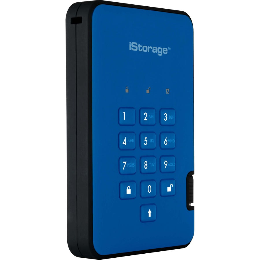 iStorage IS-DA2-256-2000-BE diskAshur2 Hard Drive, 2TB, 256-bit AES Encryption, USB 3.1, Ocean Blue