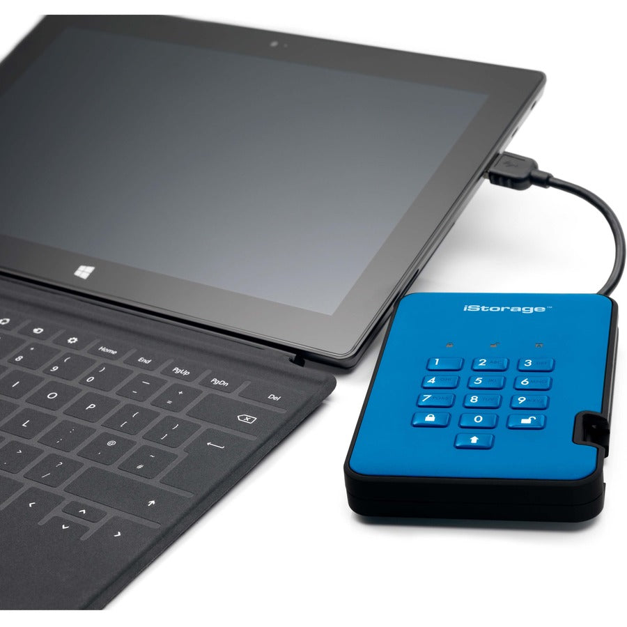 iStorage IS-DA2-256-5000-BE diskAshur2 Hard Drive, 5TB, USB 3.2, 256-bit Encryption