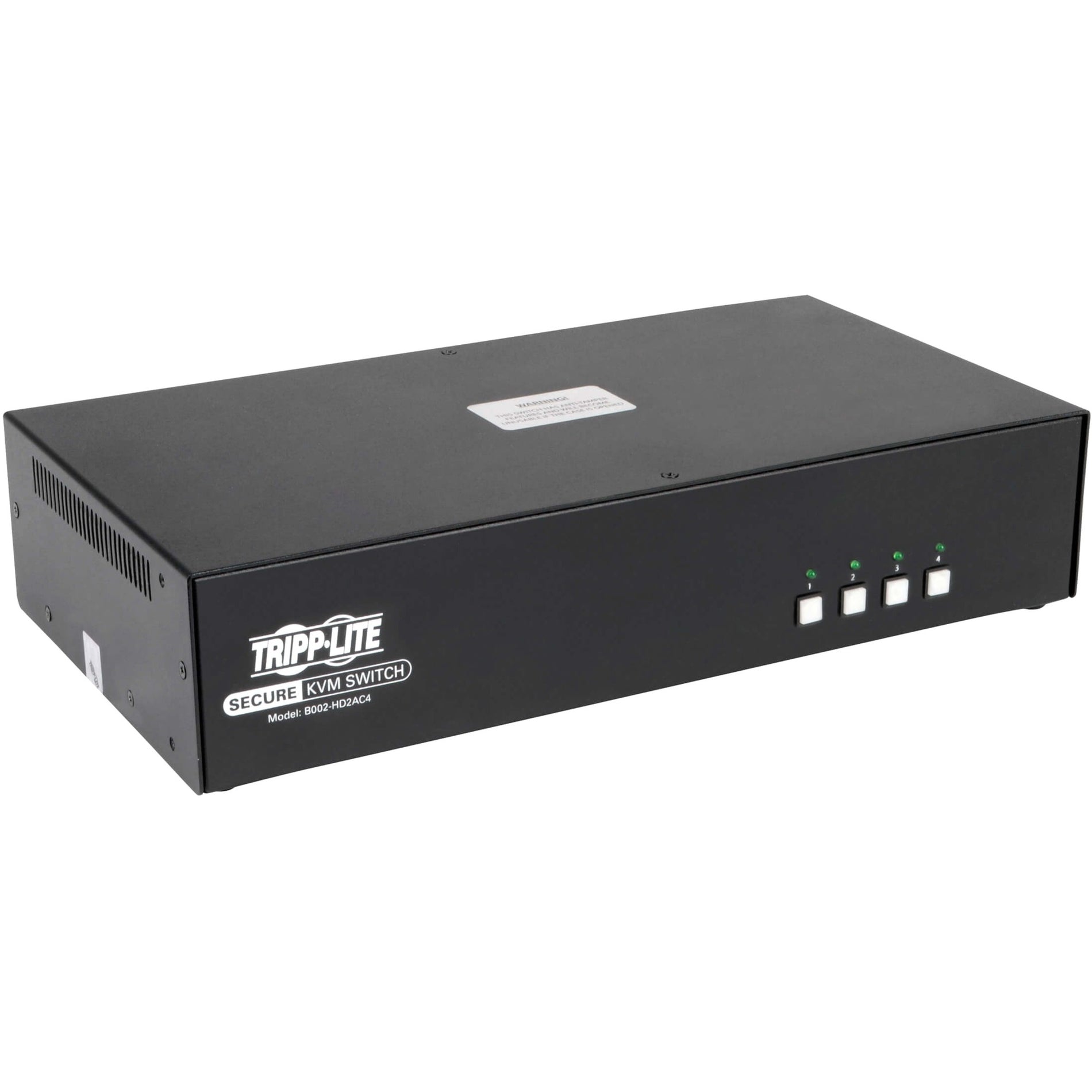 Tripp Lite B002-HD2AC4 Secure 4-Port NIAP PP3.0-Certified HDMI-to-DisplayPort KVM Switch, Dual Monitor Support