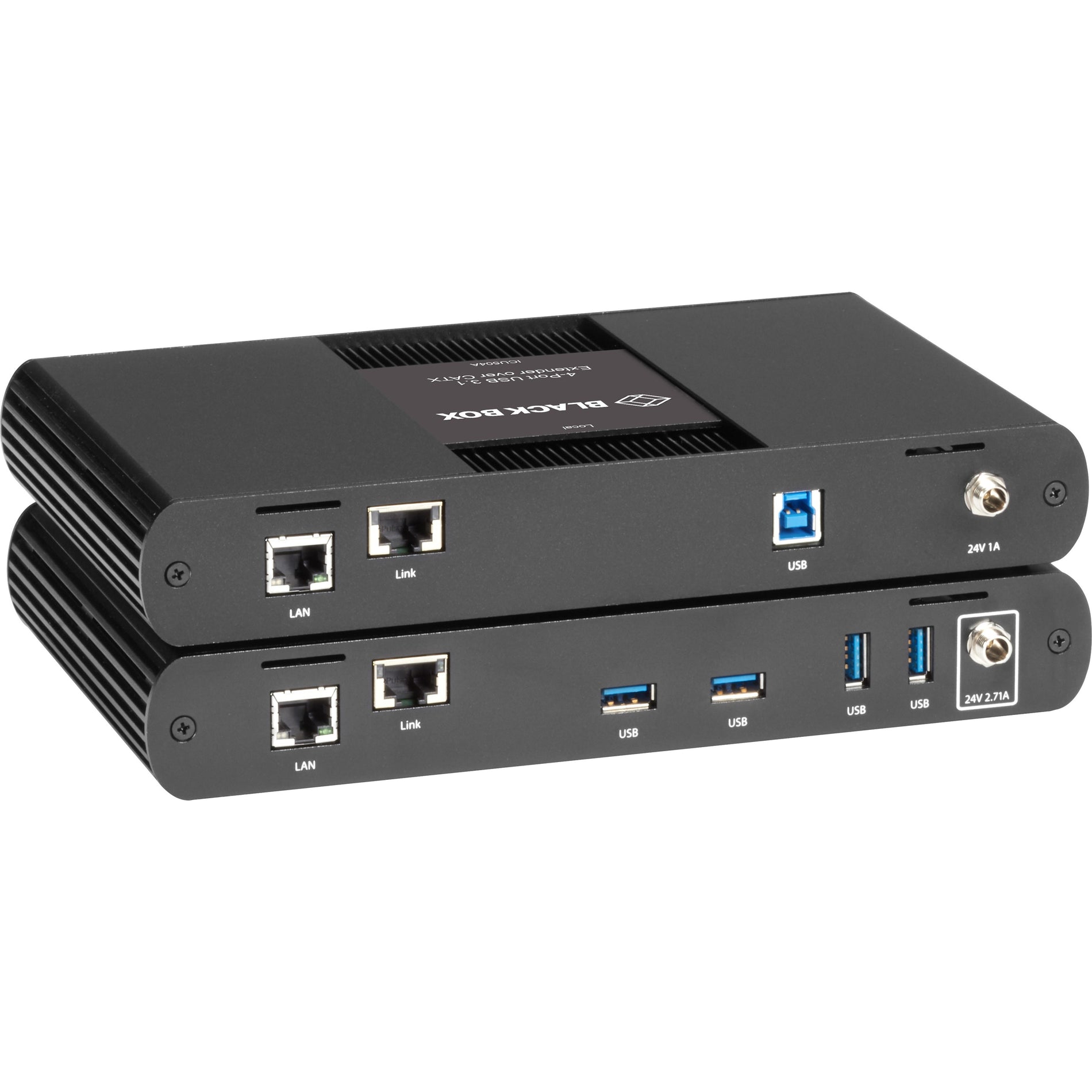 Black Box ICU504A USB 3.1 Extender over CATx - 4-Port, 328.08 ft Range, 640 MB/s Transfer Rate