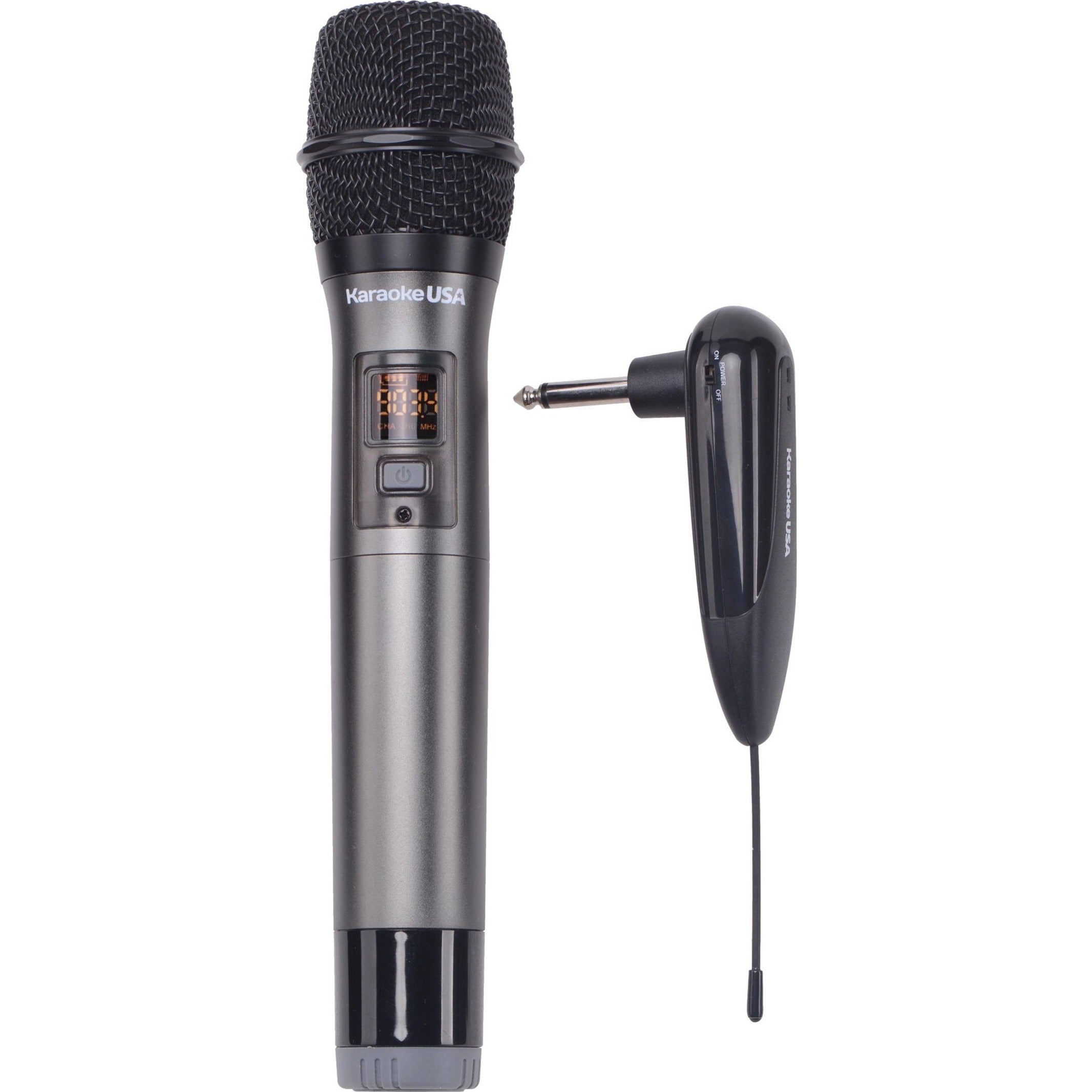 Karaoke USA WM900 900 MHz UHF Wireless Microphone, Handheld RF - 150 ft Operating Distance