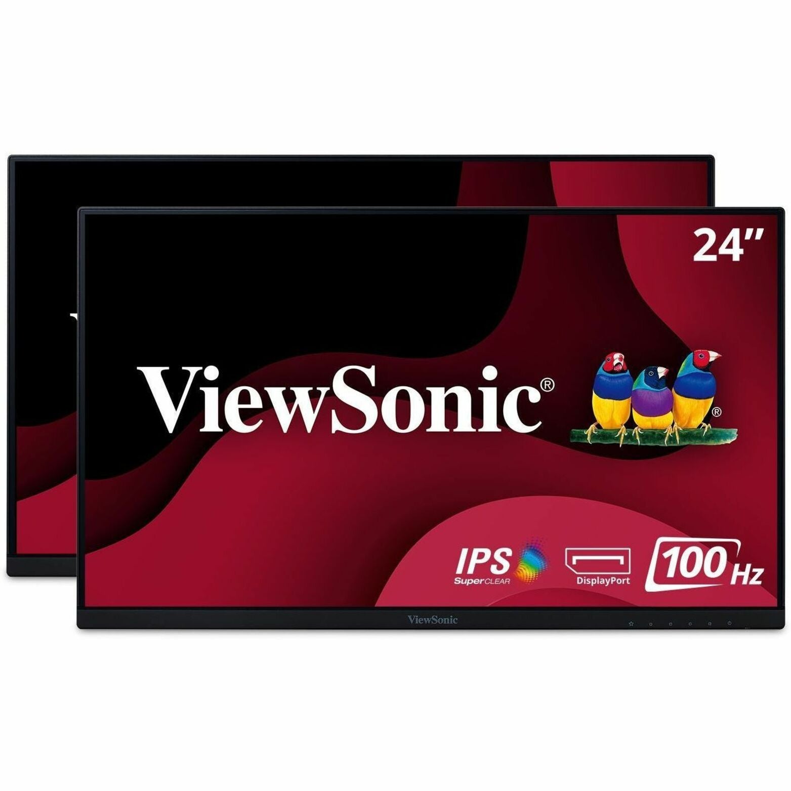 ViewSonic VA2456-MHD_H2 Widescreen LCD Monitor, Dual Monitors with SuperClear IPS Panel, 1920x1080 Resolution