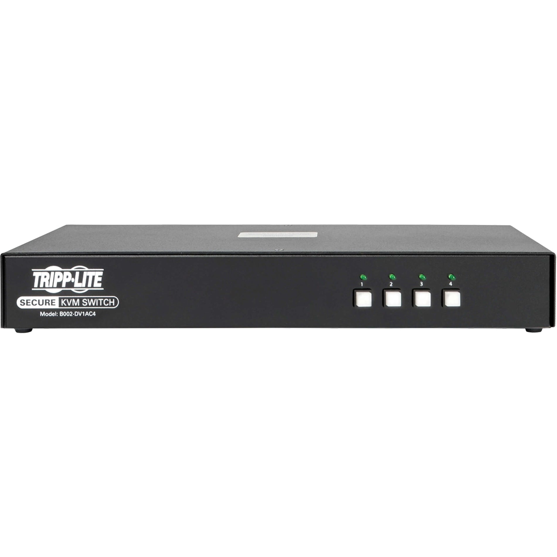 Tripp Lite B002-DV1AC4 4-Port NIAP PP3.0-Certified DVI-I KVM Switch, 2560 x 1600 Resolution, 3 Year Warranty