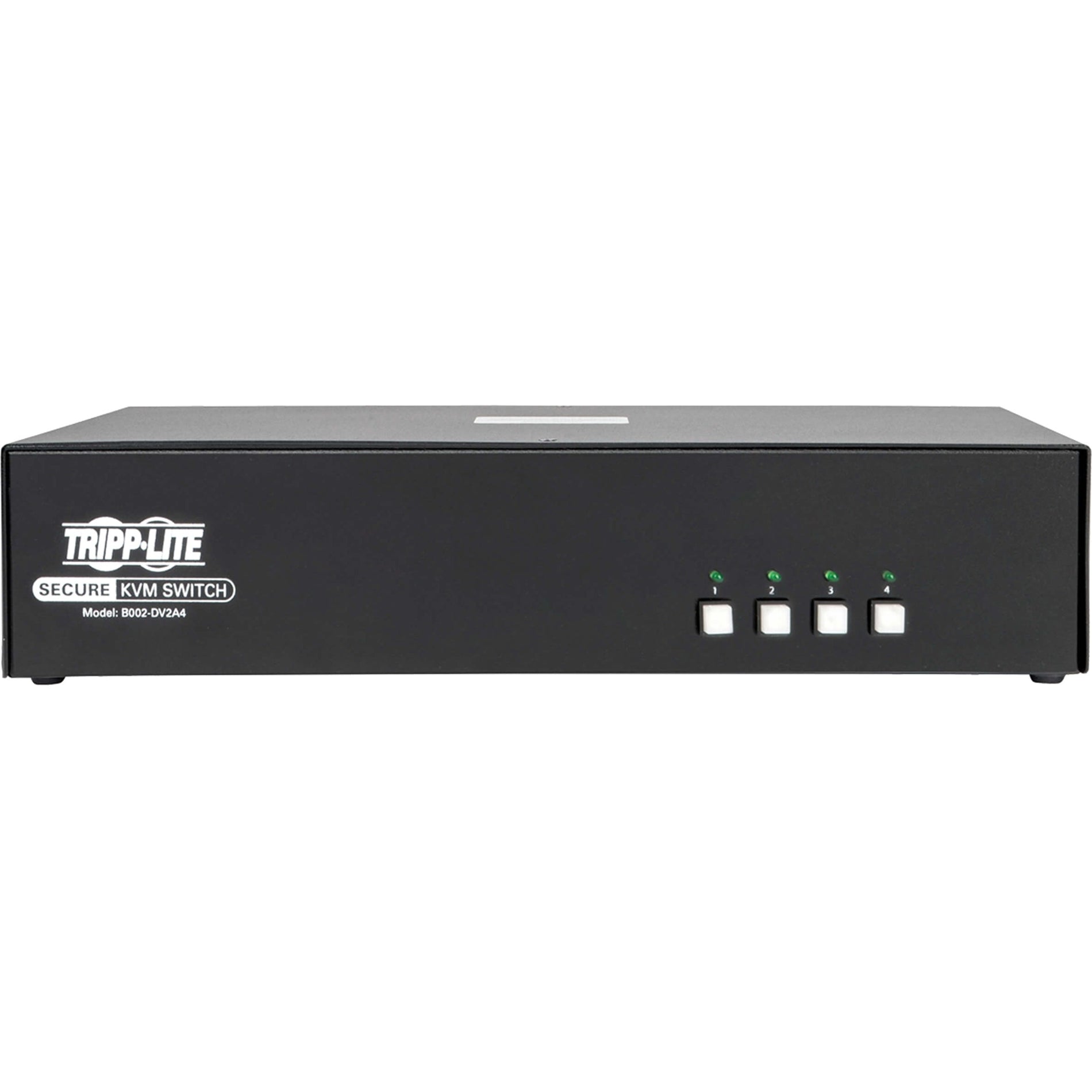 Tripp Lite B002-DV2A4 Secure 4-Port NIAP PP3.0-Certified DVI-I KVM Switch, 2560 x 1600 Resolution, 3 Year Warranty