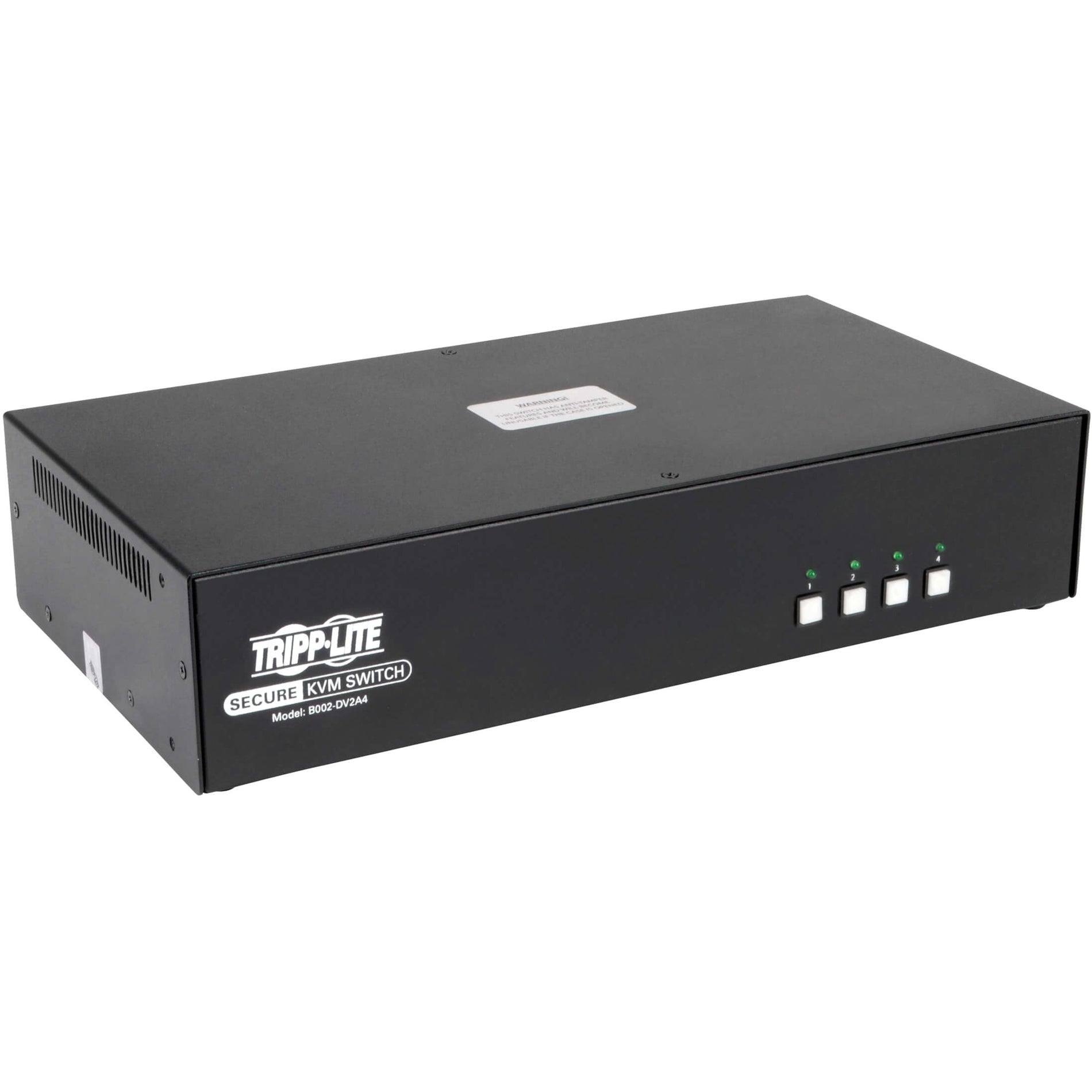 Tripp Lite B002-DV2A4 Secure 4-Port NIAP PP3.0-Certified DVI-I KVM Switch, 2560 x 1600 Resolution, 3 Year Warranty