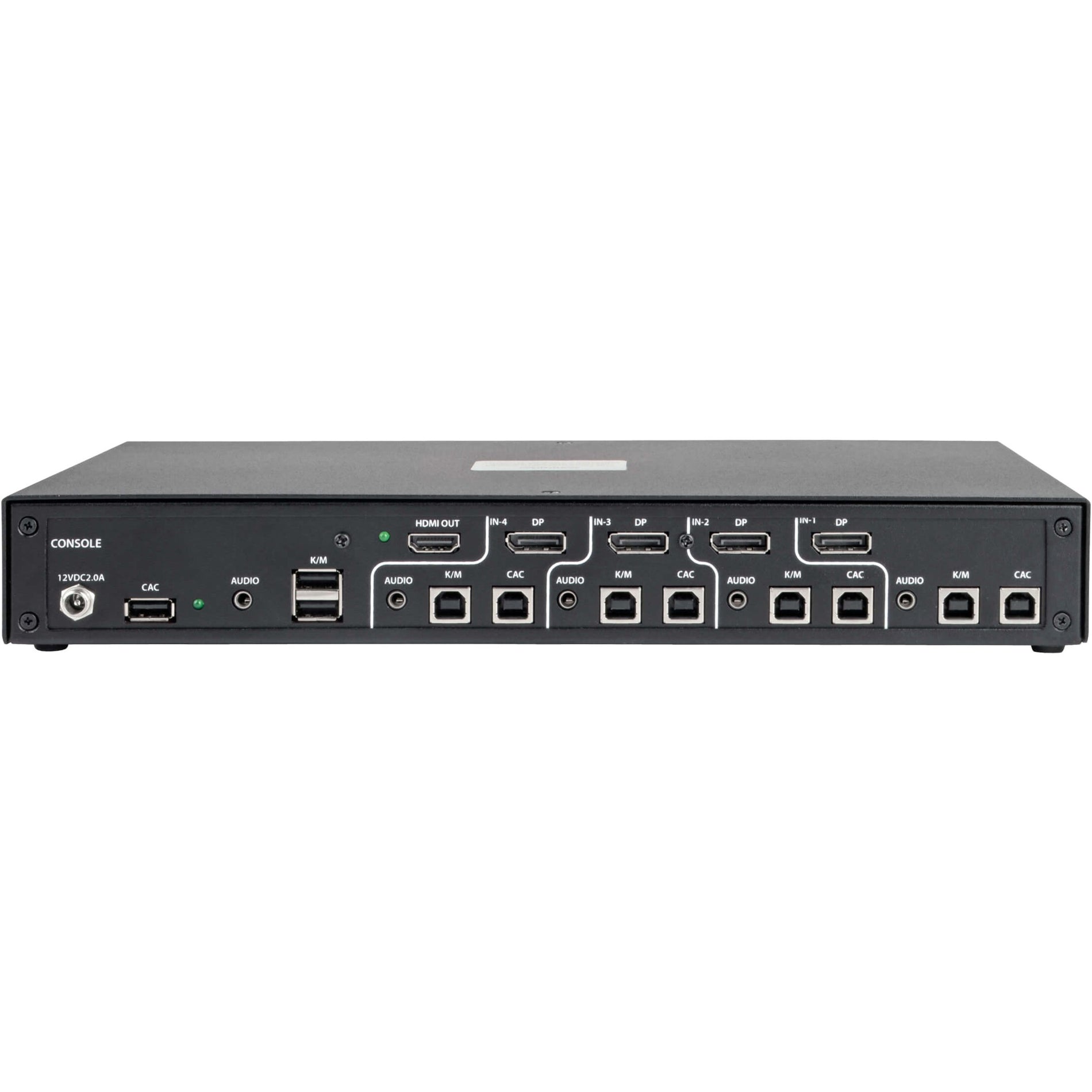 Tripp Lite B002-HD1AC4 Secure 4-Port NIAP PP3.0-Certified HDMI-to-DisplayPort KVM Switch, 3840 x 2160 Resolution, 3 Year Warranty