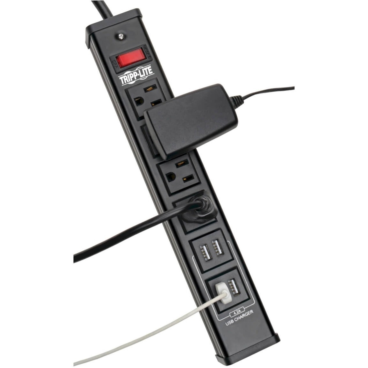 Tripp Lite TLM446USBB Protect It! 4-Outlet Surge Suppressor/Protector, USB Charging Ports, 450 Joules