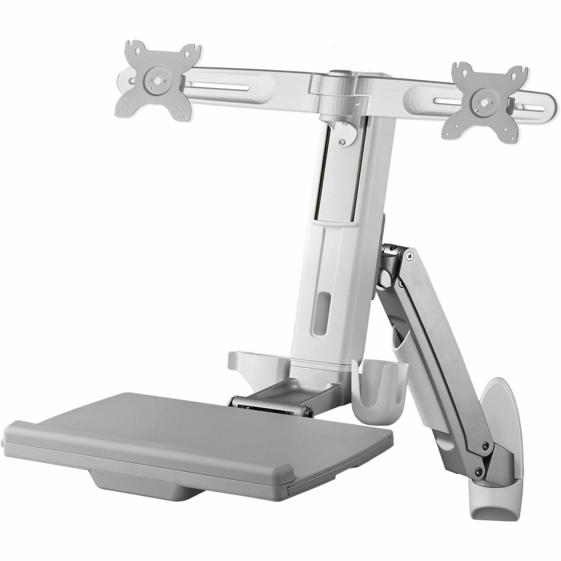 Amer Mounts AMR2AWS Dual Combo Articulating Workstation Wall Mount, Monitor, Keyboard, Mouse