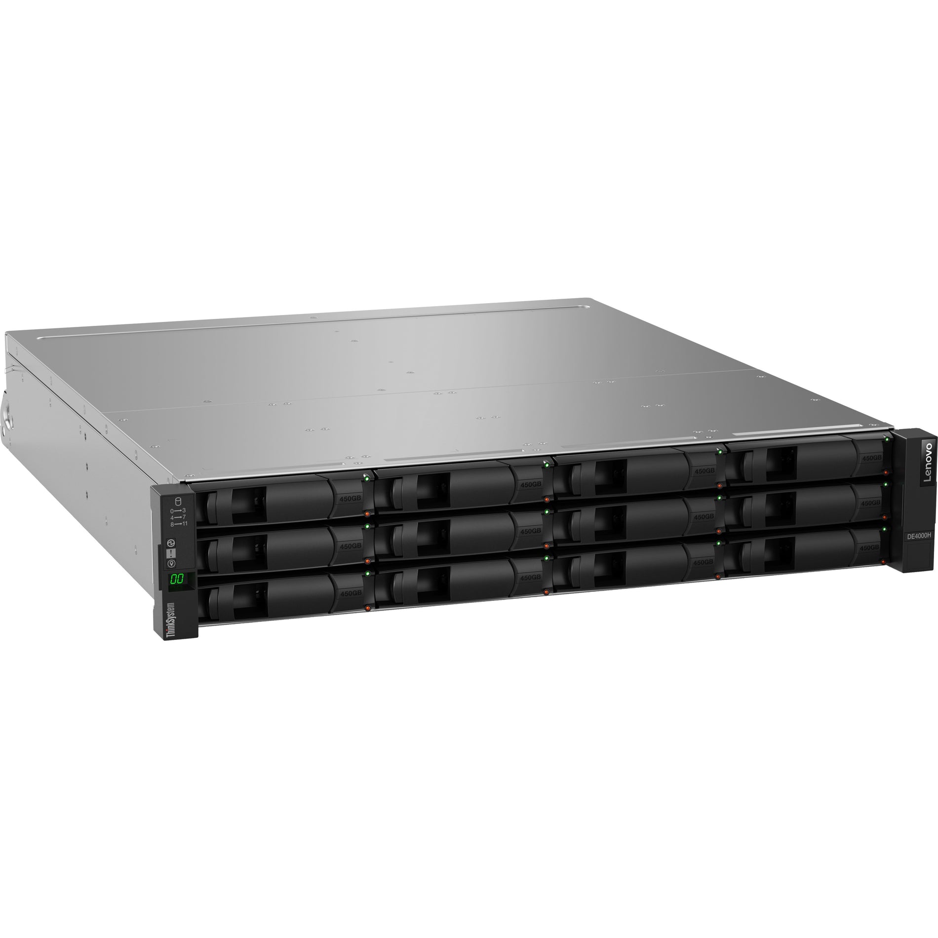 Lenovo 7Y74A002WW ThinkSystem DE4000H Hybrid Storage Array, 12Gb/s SAS, 2U Rack-mountable
