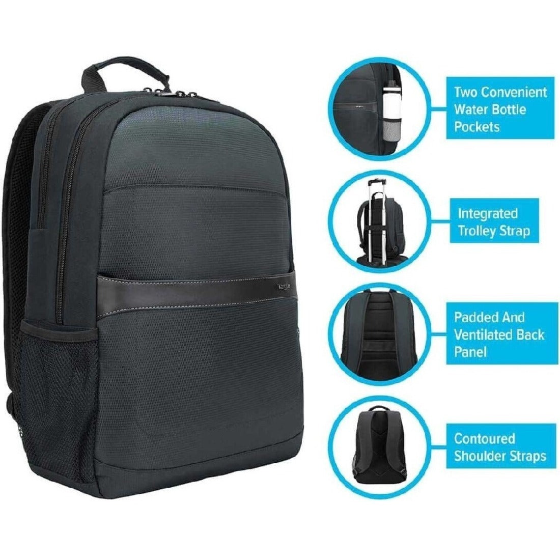 Targus Carrying Case (Backpack) for 15.6" Notebook - Black (TSB96201GL) Alternate-Image4 image