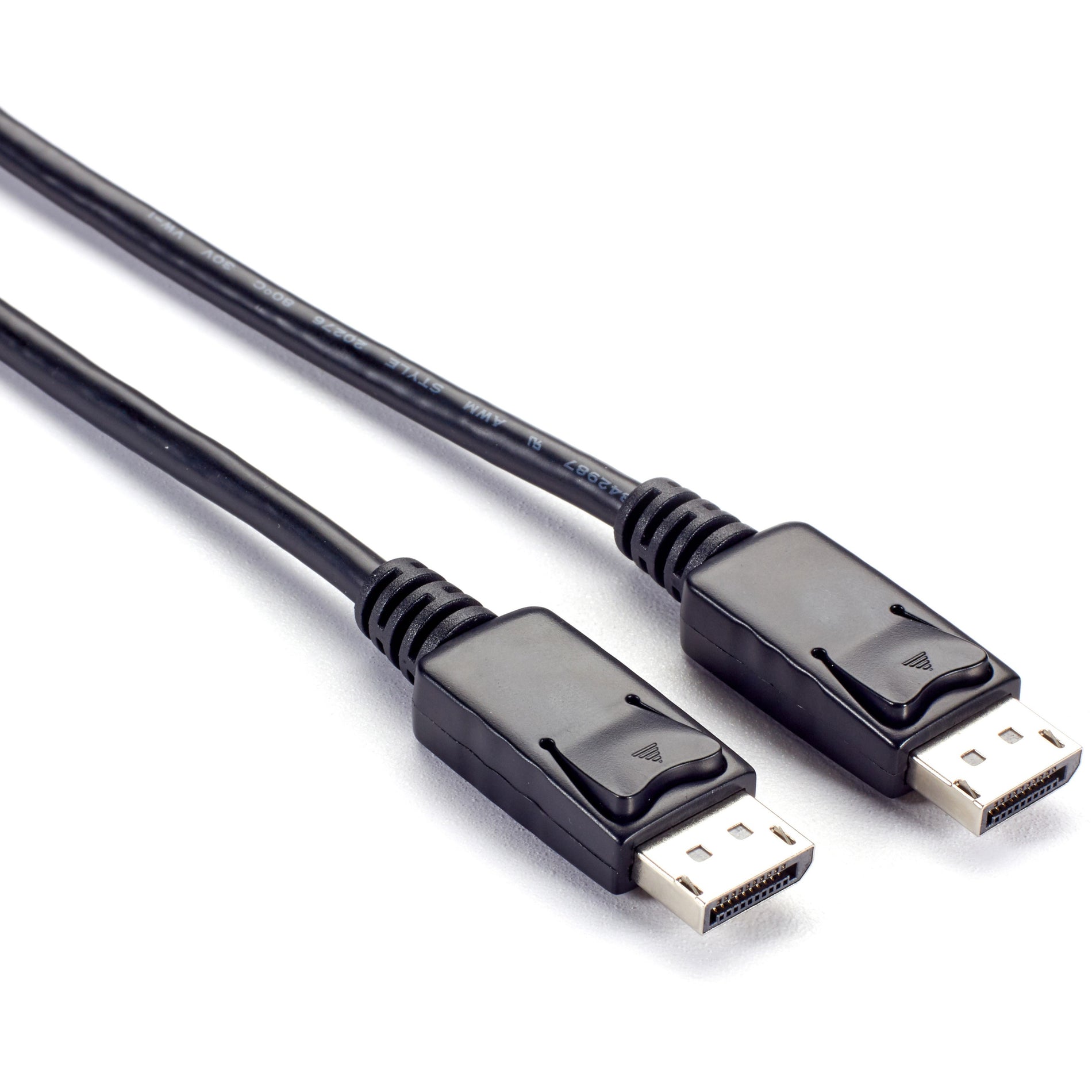 Black Box VCB-DP2-0010-MM DisplayPort Cable Male/Male 30 AWG 10-ft, Locking Latch, Flame Resistant