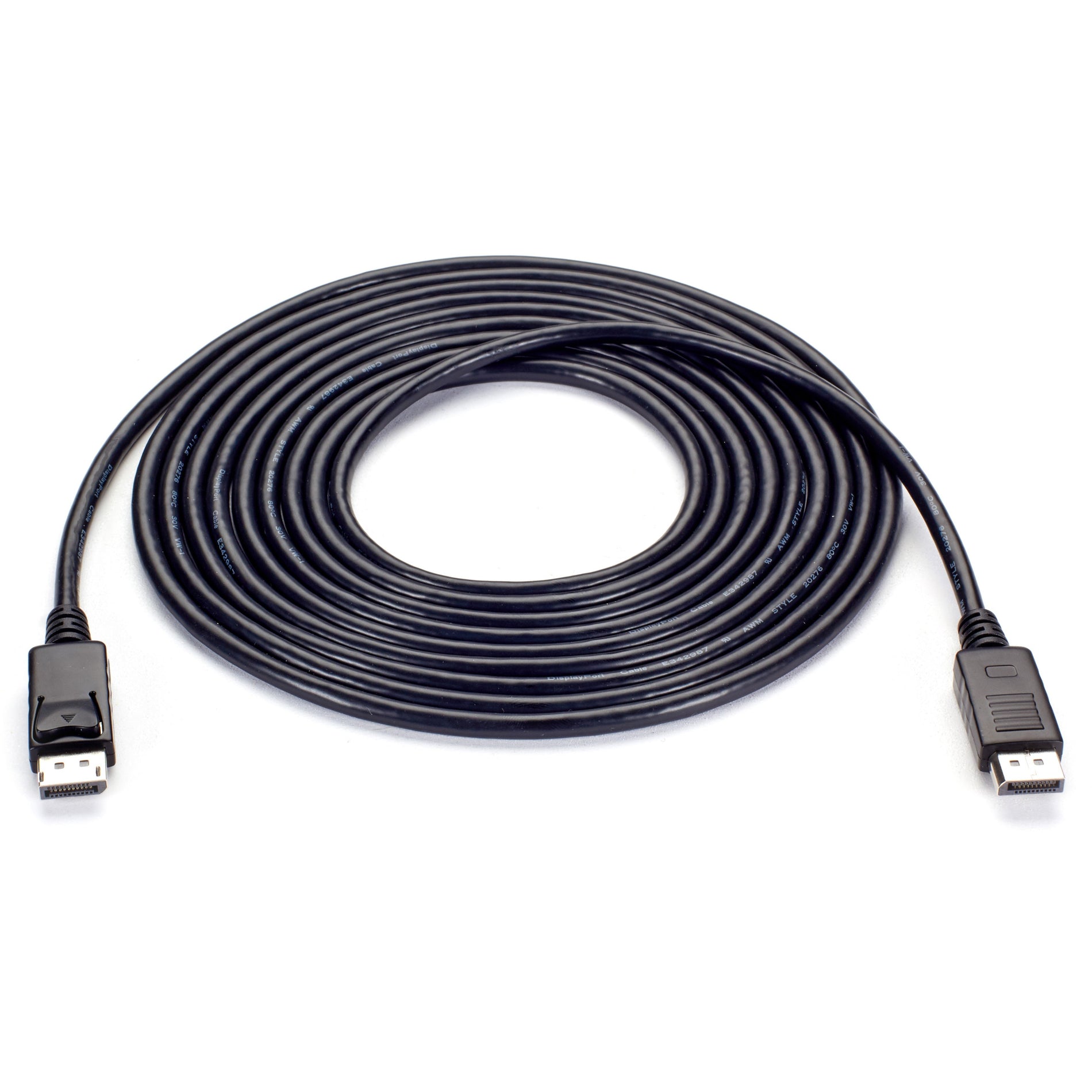Black Box VCB-DP2-0010-MM DisplayPort Cable Male/Male 30 AWG 10-ft, Locking Latch, Flame Resistant