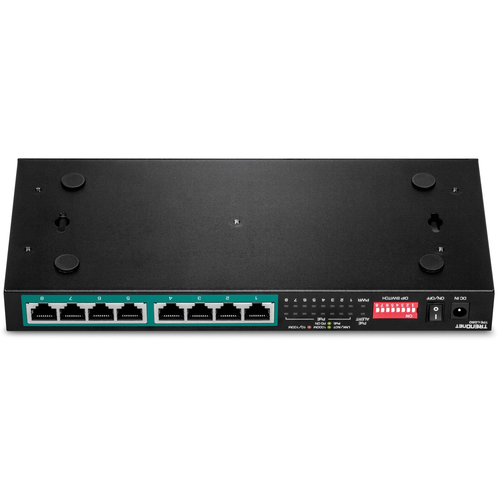 TRENDnet TPE-LG80 8-Port Gigabit Long Range PoE+ Switch, Ethernet/Network Switch