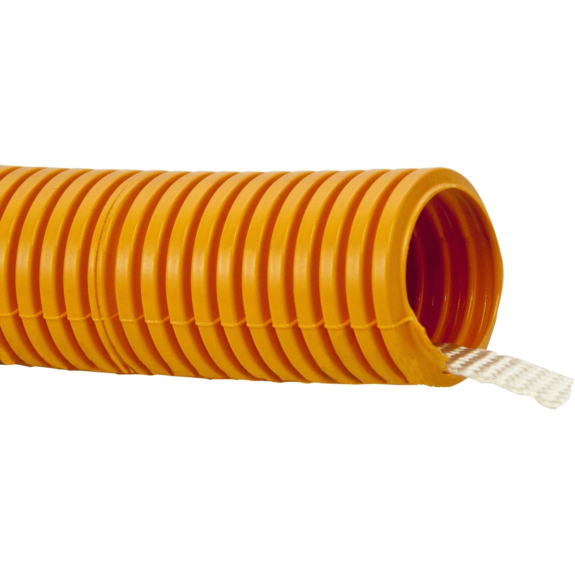 W Box RG100100 UL Listed Corrugated Flexible Conduit w/ Nylon Pull Tape 1" X 100', Orange Duct for Cable Routing