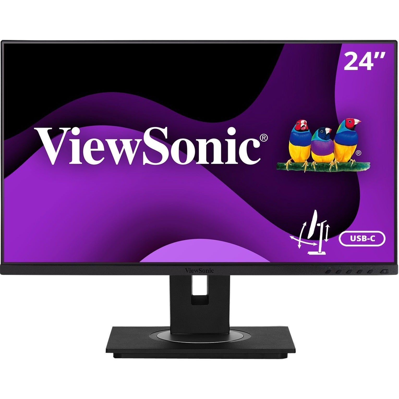 ViewSonic VG2455 Widescreen LCD Monitor, Full HD, Advanced Ergonomics