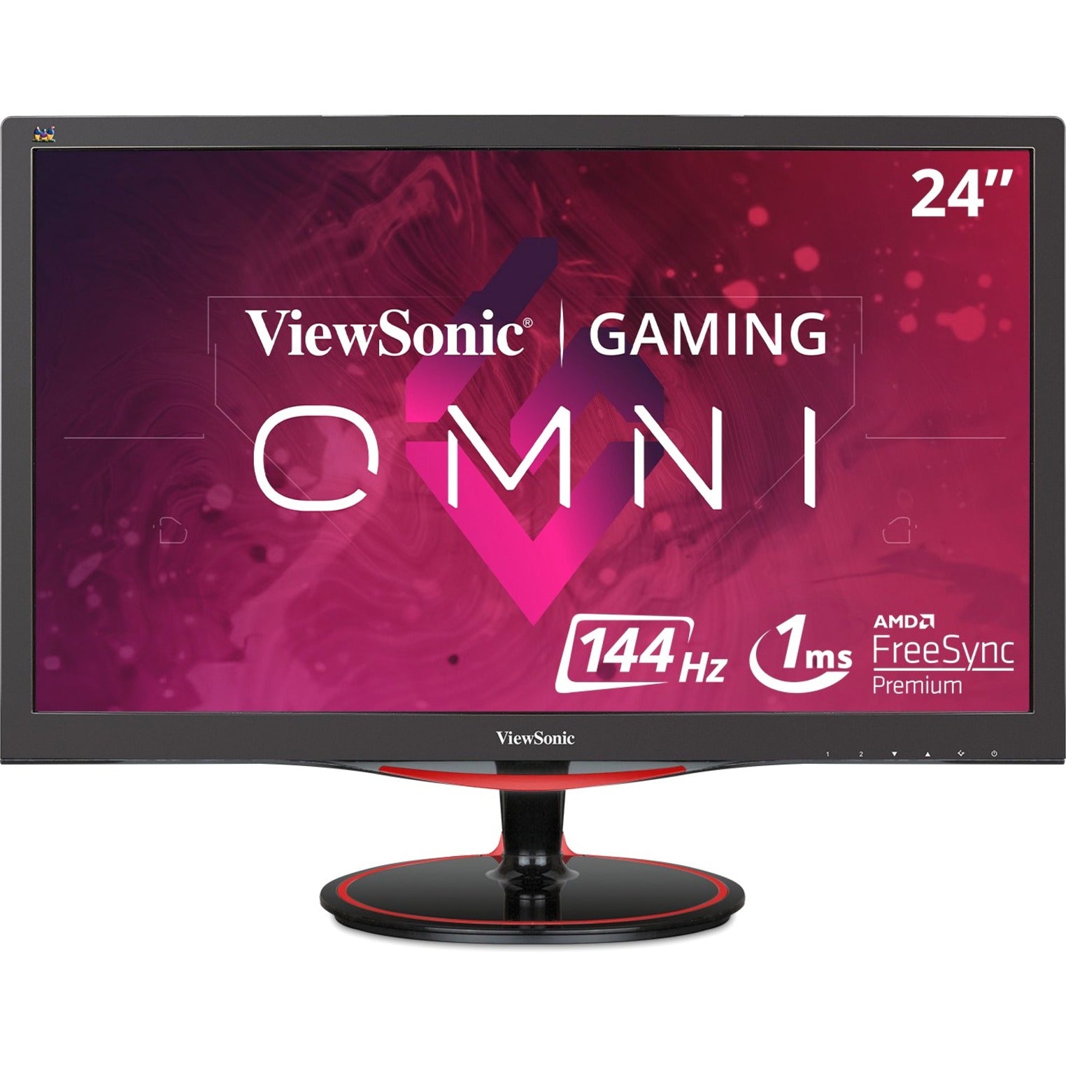 ViewSonic VX2458-MHD Gaming Monitor, 24 Full HD, 144Hz, AMD FreeSync, Black Red