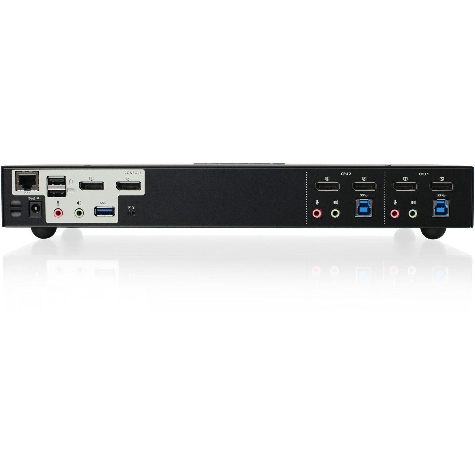 IOGEAR GCS1942 2-Port 4K Dual View DisplayPort KVMP with USB 3.0 Hub and Audio (TAA), Maximum Video Resolution 4096 x 2160, 3 Year Limited Warranty