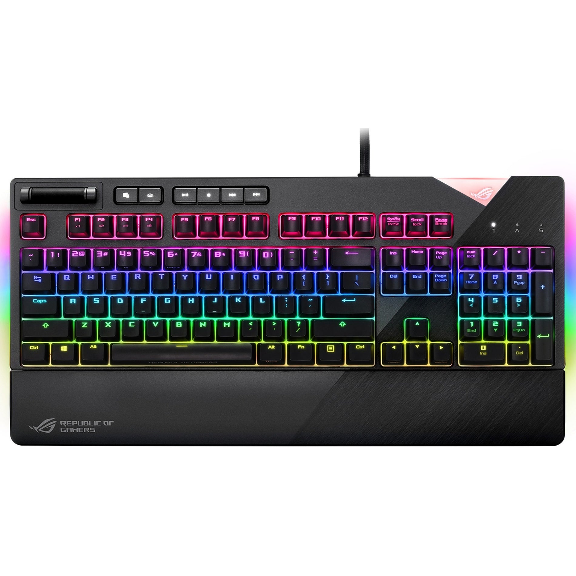 Asus ROG STRIX FLARE BRN Strix Flare Gaming Keyboard, RGB LED Backlight, Mechanical Keys, Multimedia Control