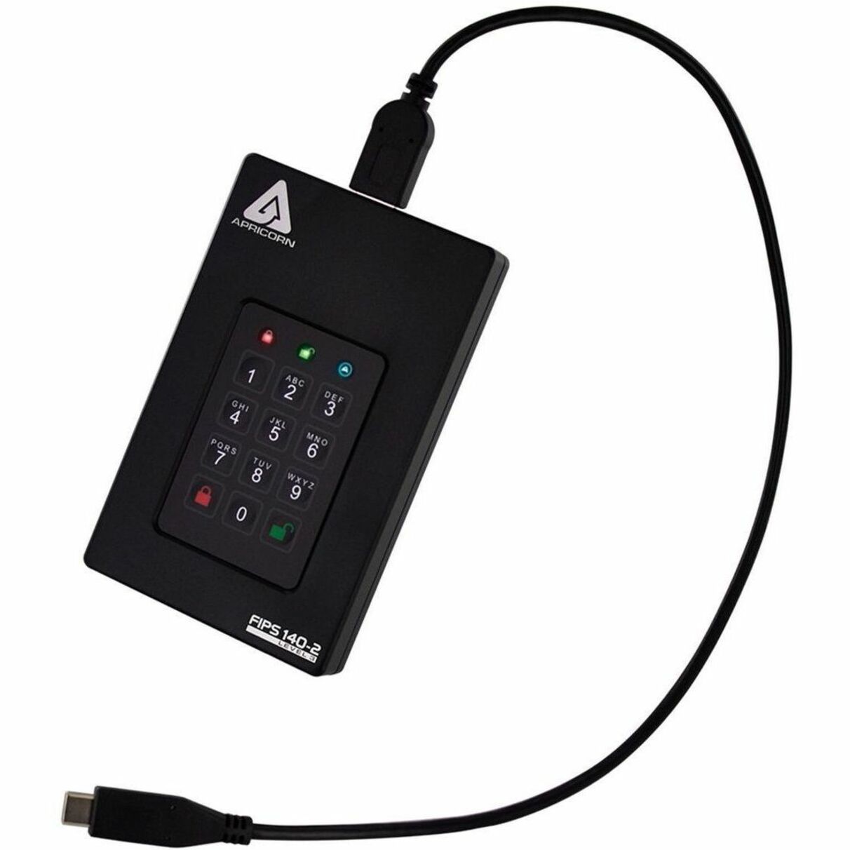 Apricorn AFL3- S4TB Aegis Fortress L3 Solid State Drive, 4 TB External, USB 3.0, Hardware Encryption