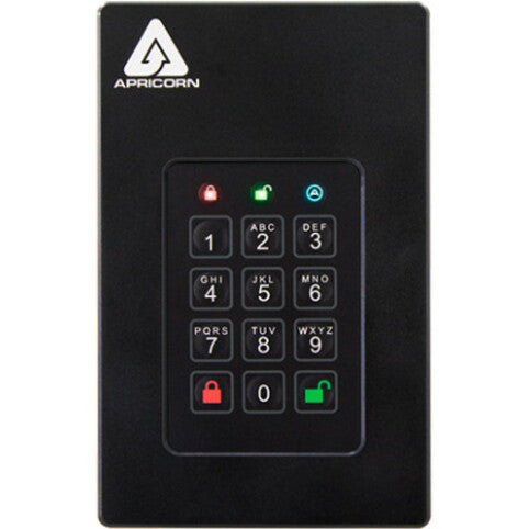 Apricorn AFL3-500 Aegis Fortress L3 Hard Drive, 500 GB, USB 3.0, Hardware Encryption