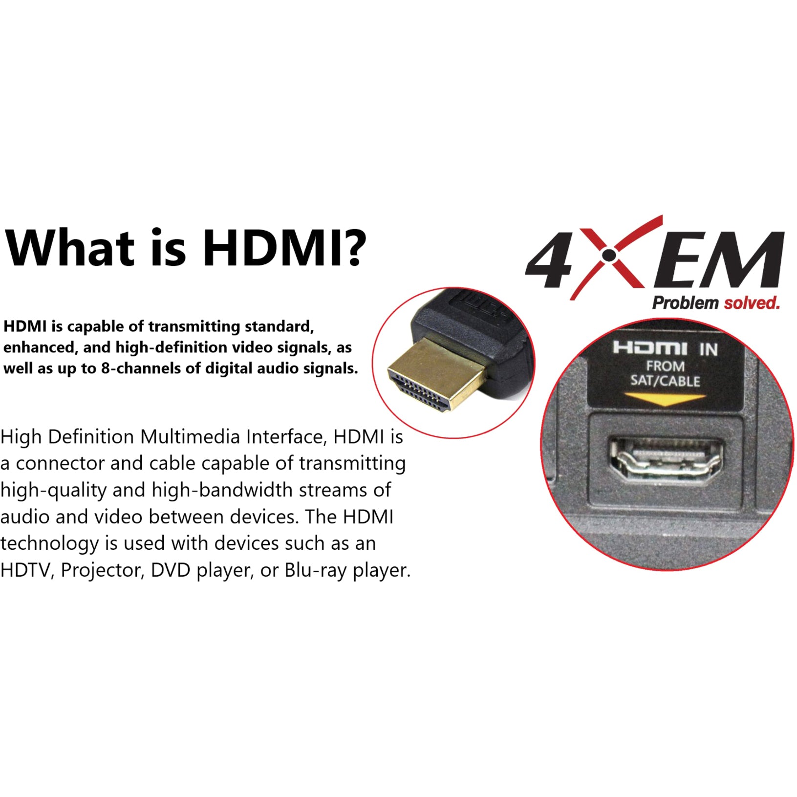 4XEM 4XHDMIVGAFAB HDMI To VGA Adapter - Black, Active, 1920 x 1080 Supported Resolution