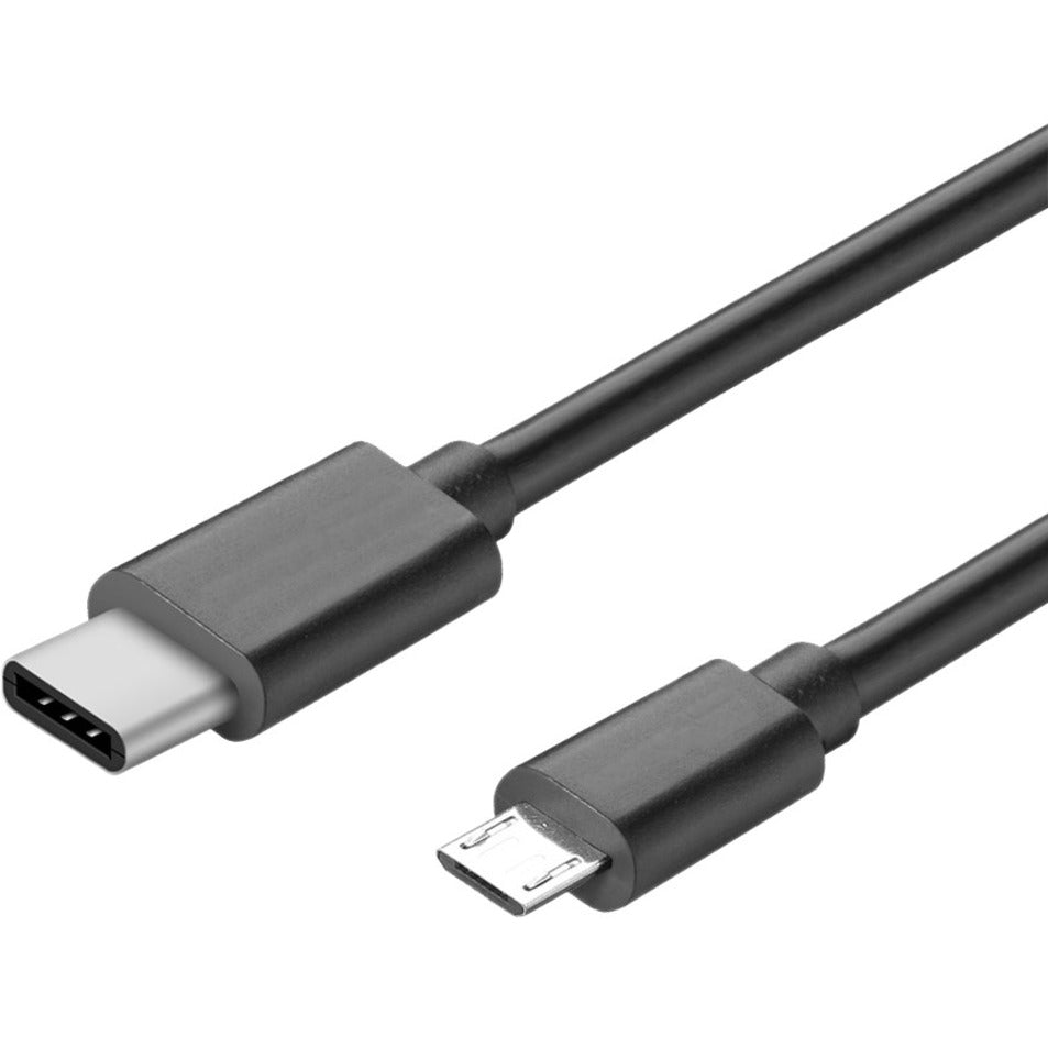 4XEM 4XUSBCMICROB6 USB-B Micro to USB-C Adapter, Data Transfer Cable, 6 ft, 480 Mbit/s, Black
