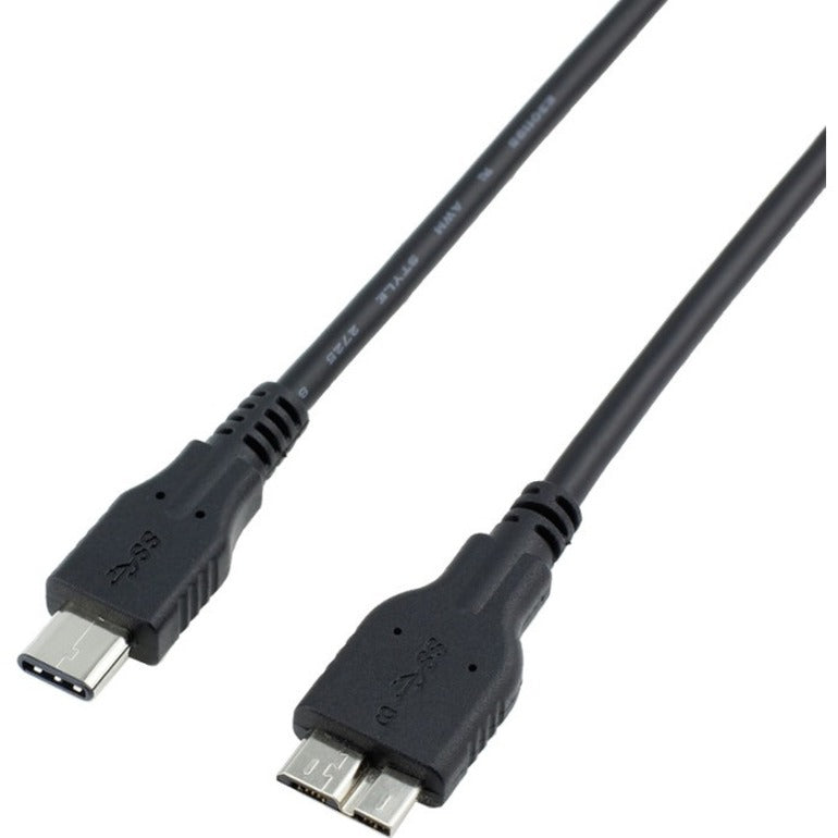 4XEM 4XUSBCMUSBB3 USB-C to Micro USB 3.1 Cable - 3ft, Reversible, 10 Gbit/s Data Transfer Rate, Black
