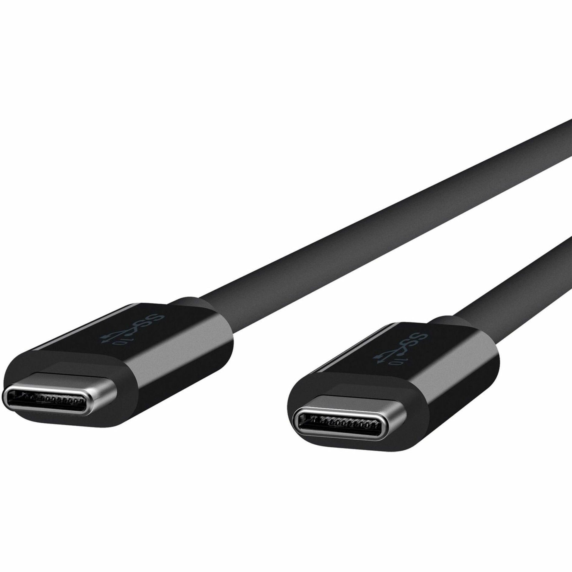 Belkin F2CU052BT1M-BLK 3.1 USB-C to USB-C Cable (100W), Reversible, 3.28 ft, Black