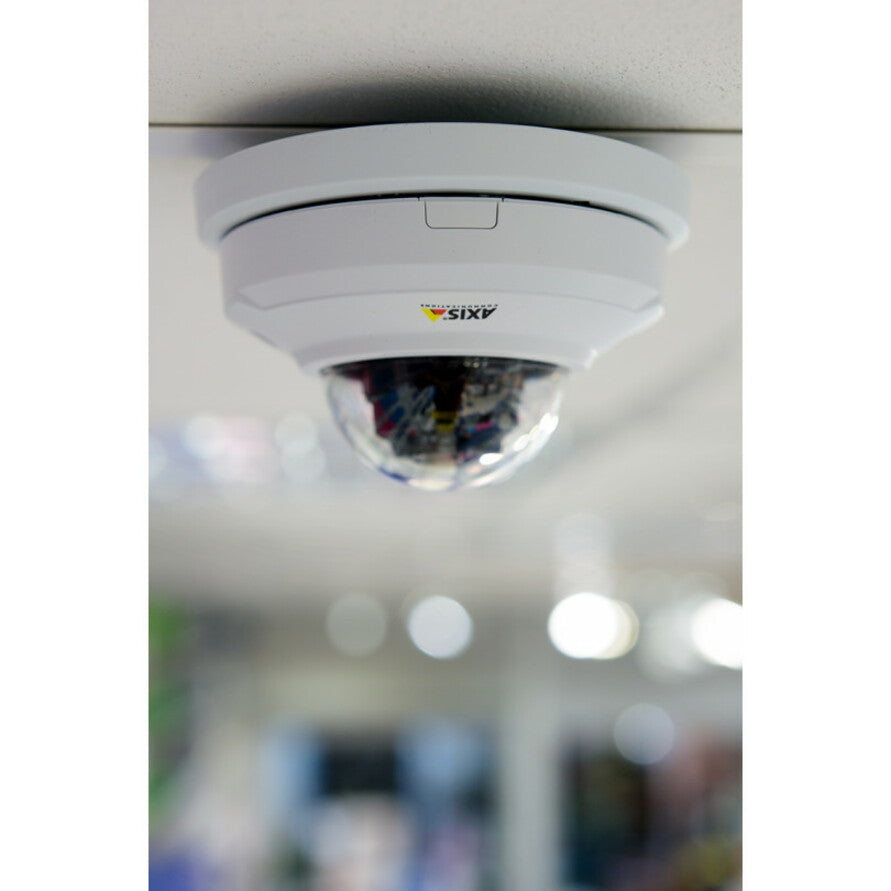 AXIS camera installation in retail environment showing discrete mounting solution-alternate-image8
