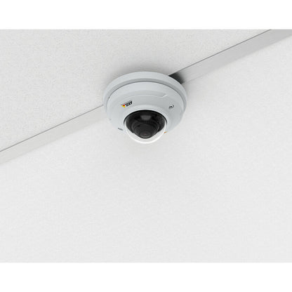 Installed AXIS dome camera using T91A23 ceiling mount showing seamless integration-alternate-image4